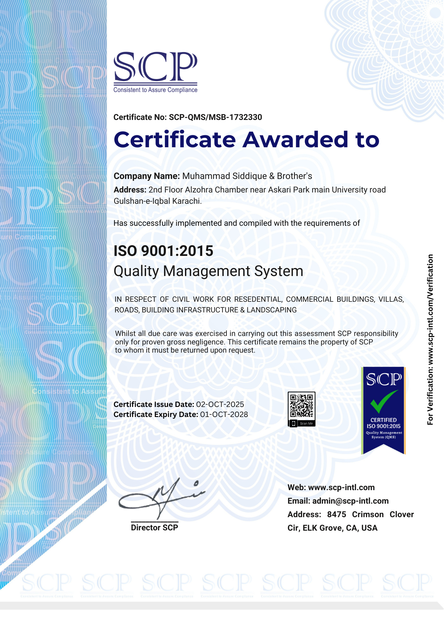 ISO Ceertification